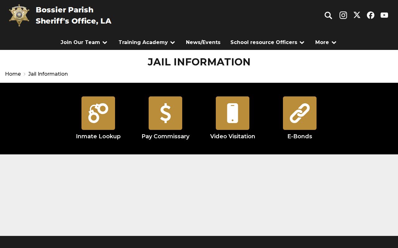 Bossier Parish jail services hub